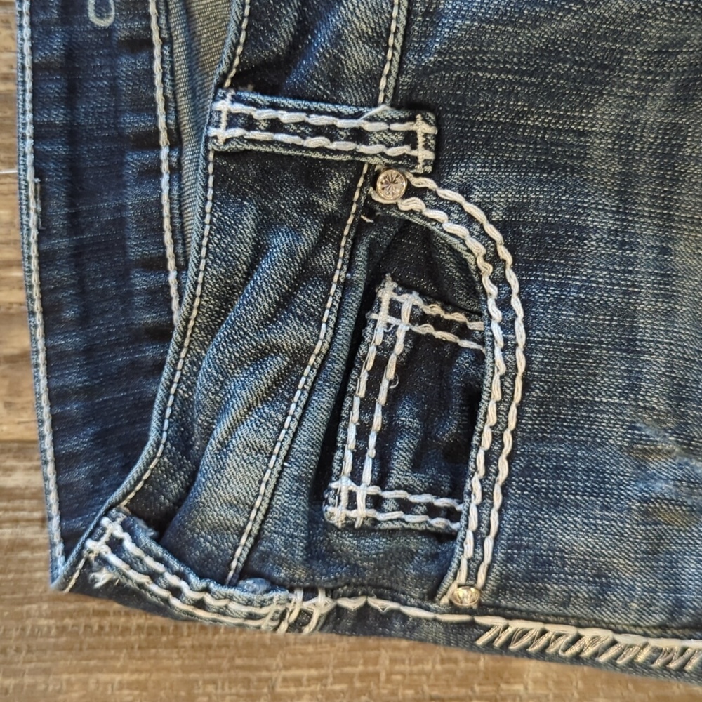 COWGIRL TUFF "Ride & Shine" bootcut horseback Riding jeans 26x35L tall EUC - Picture 10 of 13